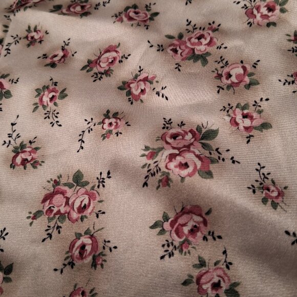 Vintage JC Penney Adonna Bra Camisole Tank Top Set 34C Pink Rose Satin Lace NEW - Picture 6 of 16